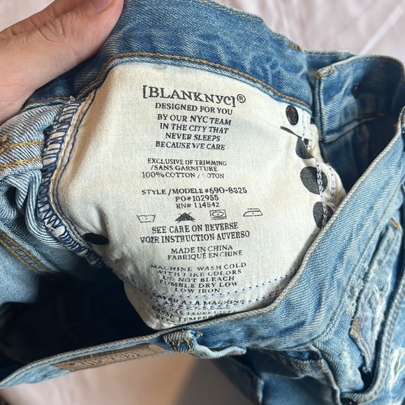 $90 Blank NYC Size 25 Distressed High Waist Jean Denim Shorts - Picture 11 of 12